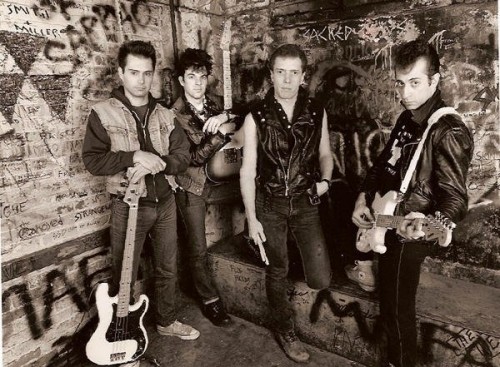 The Del-Lords backstage at the Rat in Boston 1984